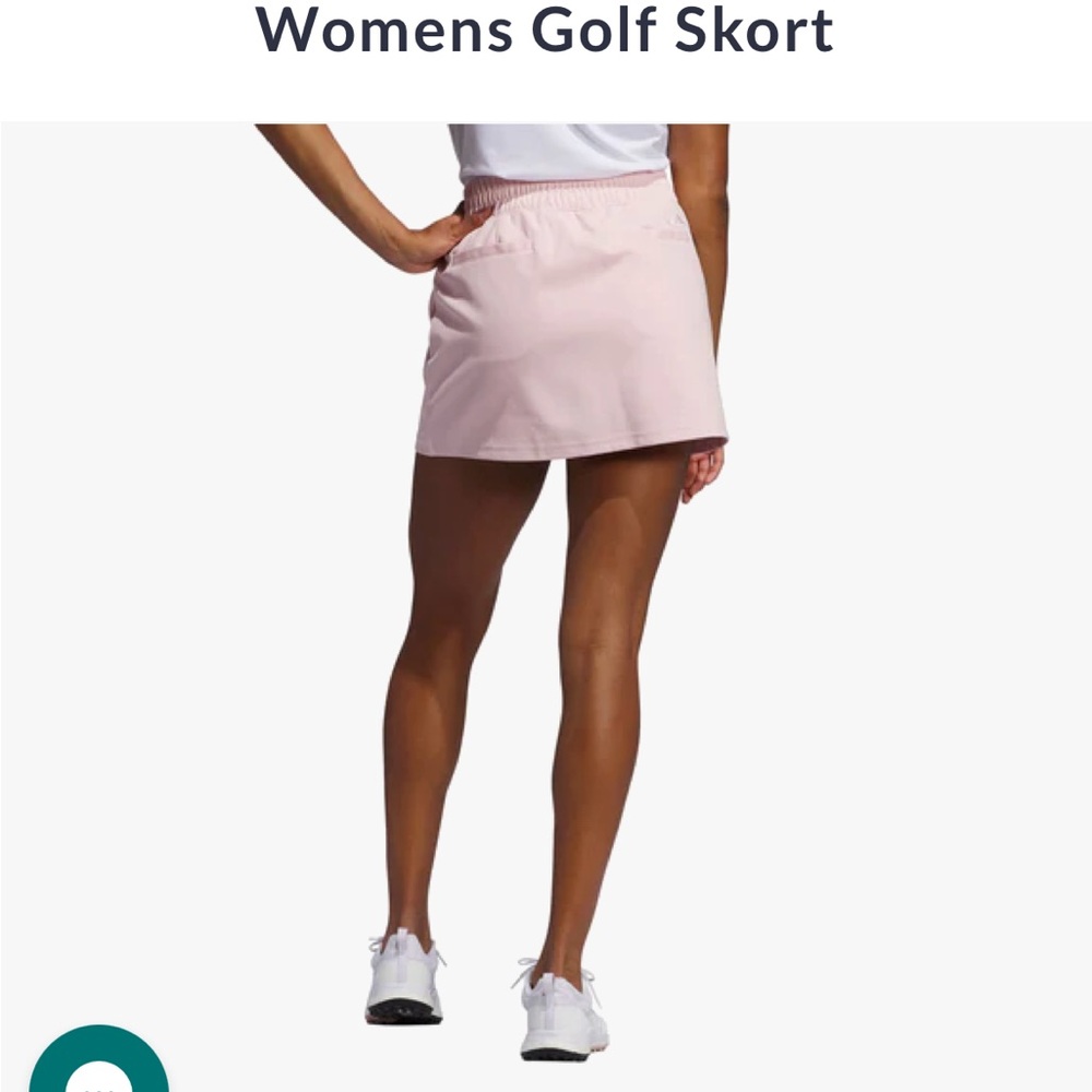 Adidas Women's Pink Go-To Golf Skort - Picture 2 of 7